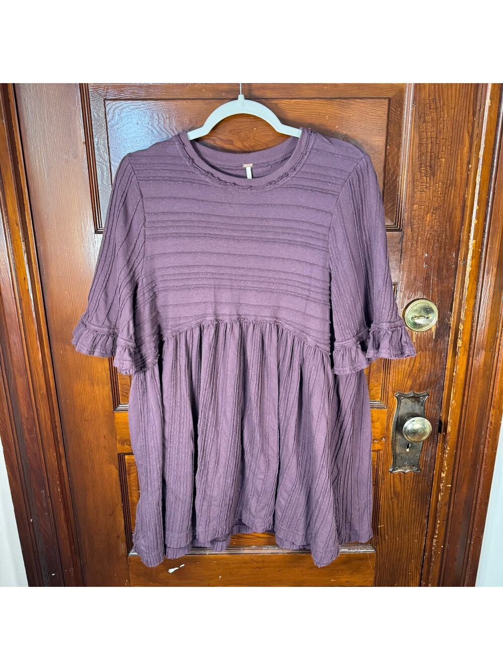 Free People Purple Plum Take a Spin Tunic Size small